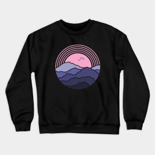 Lined Sunset Crewneck Sweatshirt